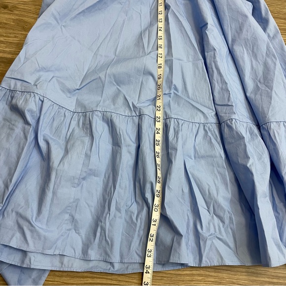 & Other Stories Blue Halter Bow Back Mini Trapeze Dress - Picture 9 of 10